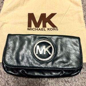 GUC Michael Kors gunmetal clutch